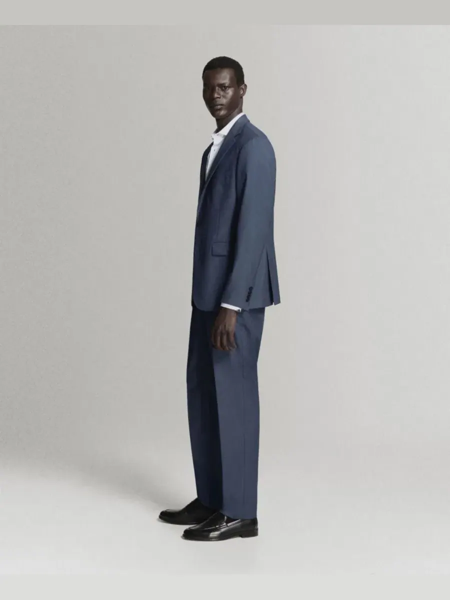 Брюки классические с защипами London Regular Fit MANGO — 5