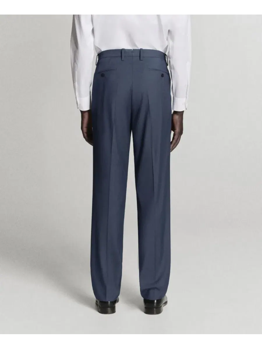 Брюки классические с защипами London Regular Fit MANGO — 7
