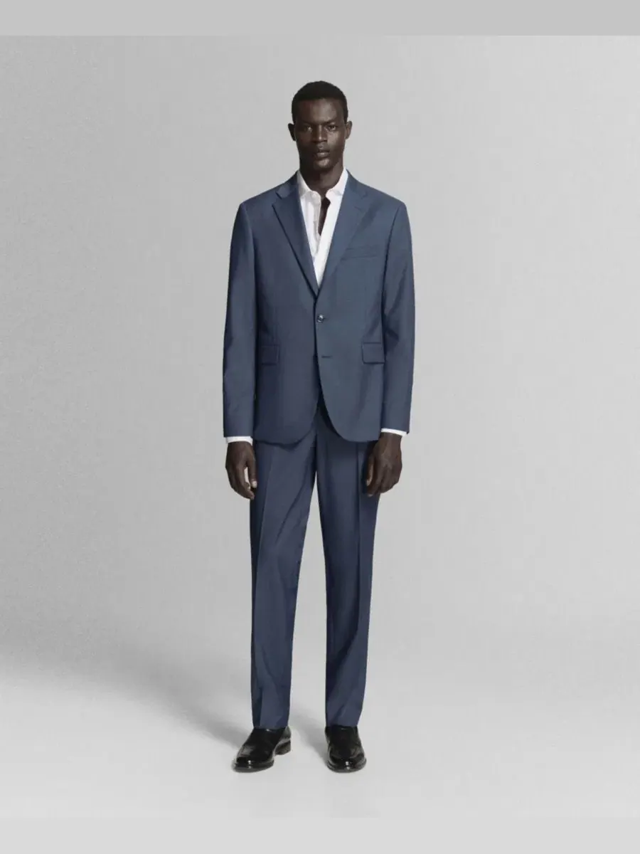 Брюки классические с защипами London Regular Fit MANGO — 8