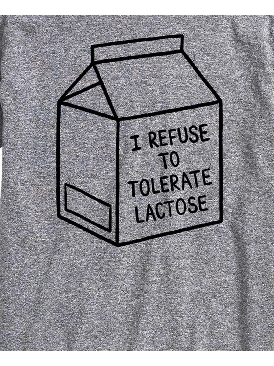 Футболка с коротким рукавом и принтом Refuse To Tolerate Lactose AIRWAVES — изображение 3 из 3, приглушенный