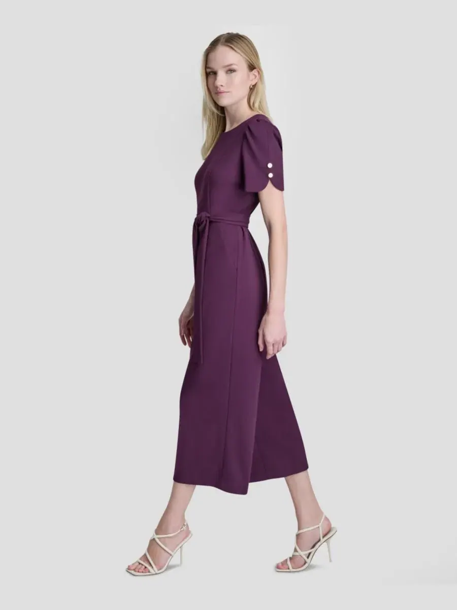 Комбинезон с коротким рукавом, модель DKNY — изображение 3 из 5, сливавый