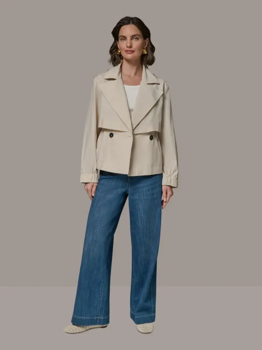 Женский двубортный пиджак с лацканами Donna Karan Weekend — изображение 2 из 8, песчаник