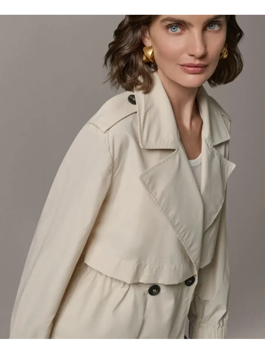 Женский двубортный пиджак с лацканами Donna Karan Weekend — изображение 6 из 8, песчаник