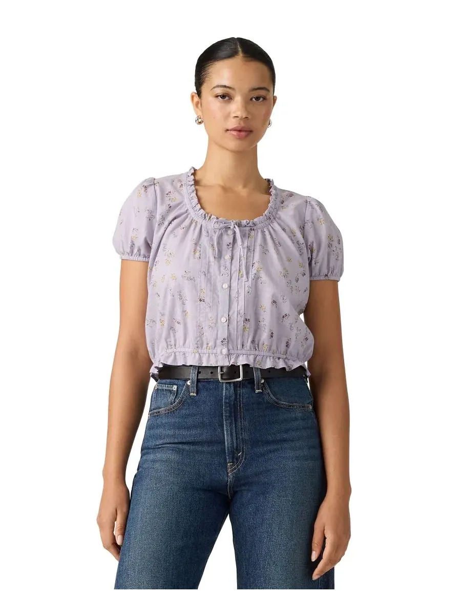Блуза Chiara с коротким рукавом и пуговицами Levi's — изображение 1 из 6, синий