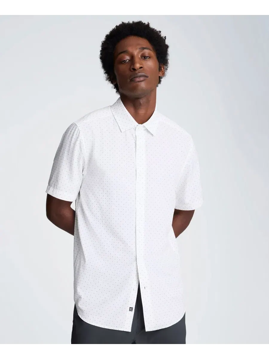 Мужская рубашка с коротким рукавом, классический крой Kenneth Cole