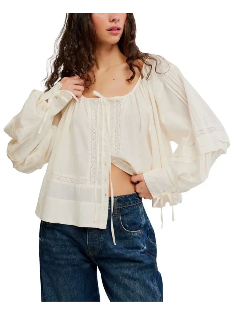 Блуза с длинным рукавом La Lune Scoop Neck Free People