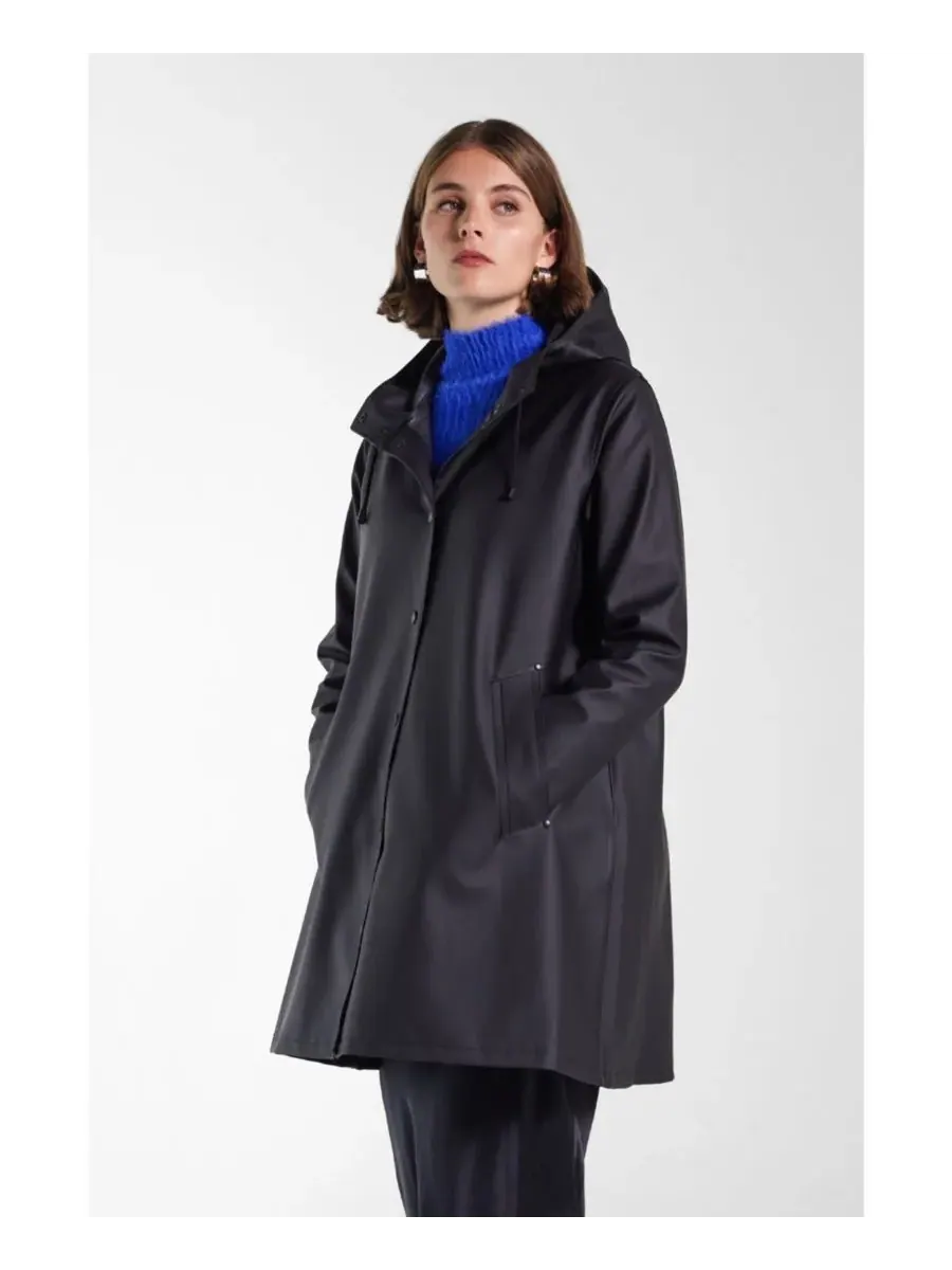 Плащ Mosebacke с капюшоном и длинными рукавами Stutterheim — черный