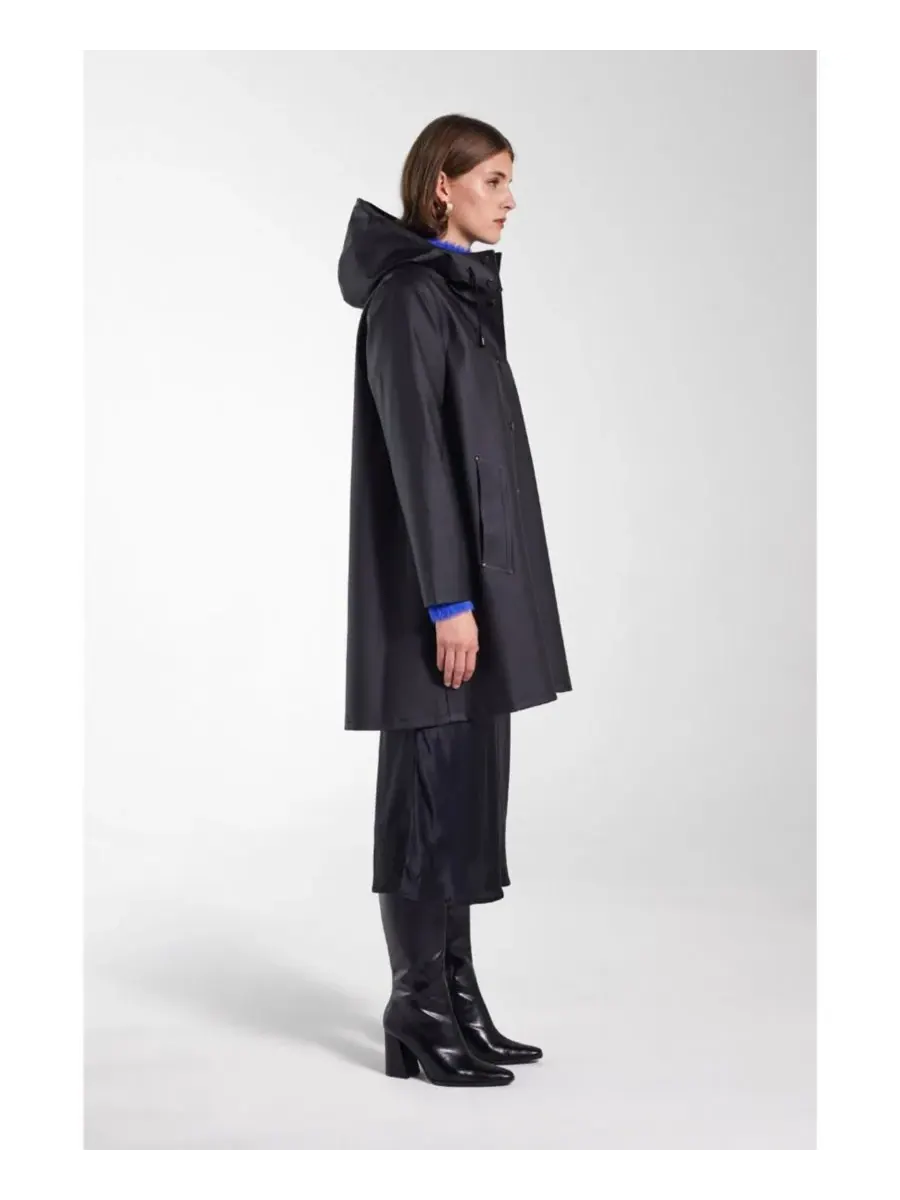 Плащ Mosebacke с капюшоном и длинными рукавами Stutterheim — изображение 4 из 8, черный