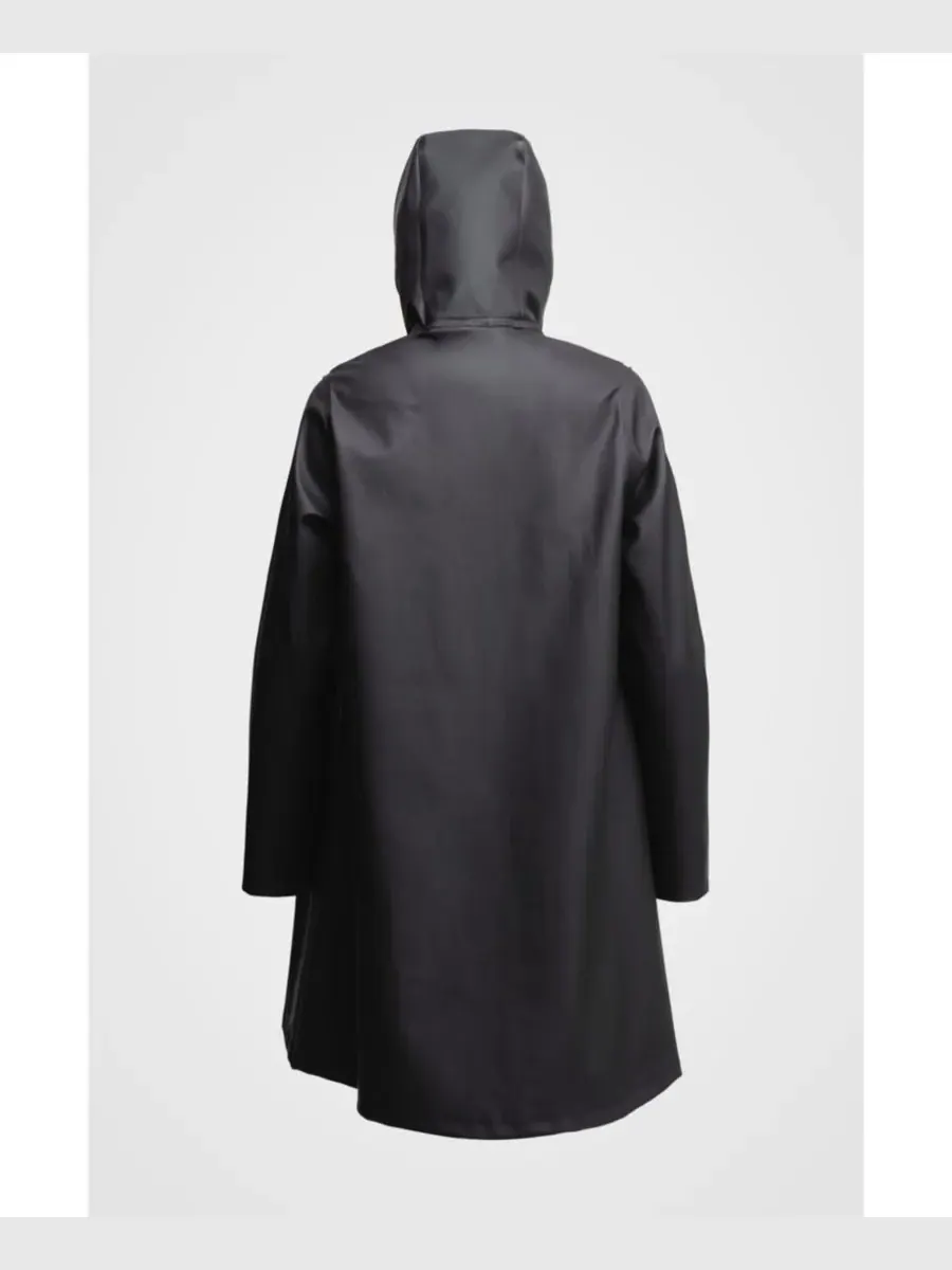Плащ Mosebacke с капюшоном и длинными рукавами Stutterheim — изображение 5 из 8, черный