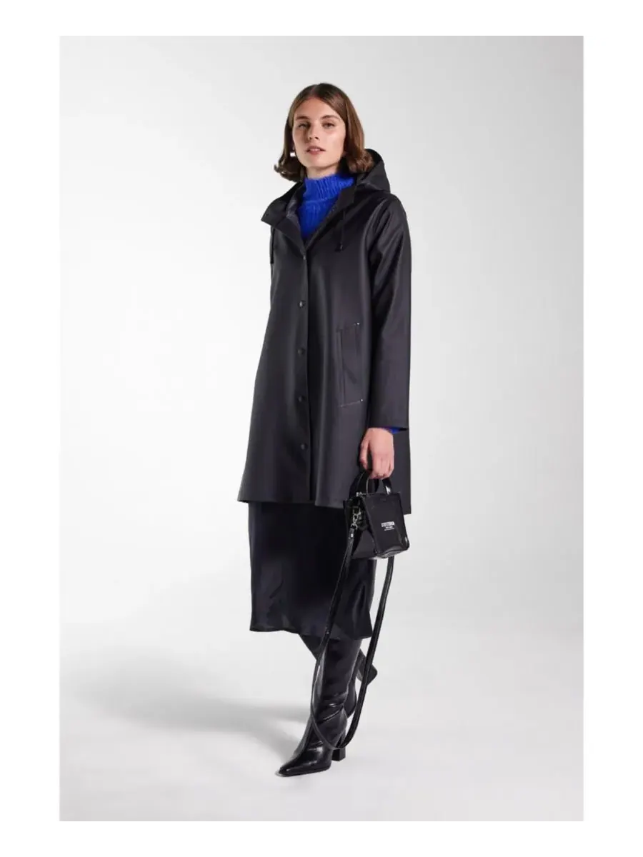 Плащ Mosebacke с капюшоном и длинными рукавами Stutterheim — изображение 8 из 8, черный