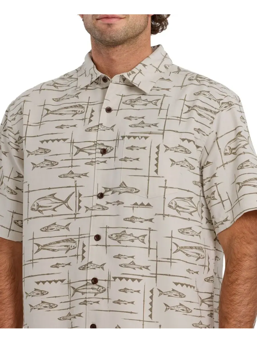 Quiksilver Waterman Мужская рубашка с коротким рукавом Quiksilver Topanga — изображение 2 из 3, лунный свет