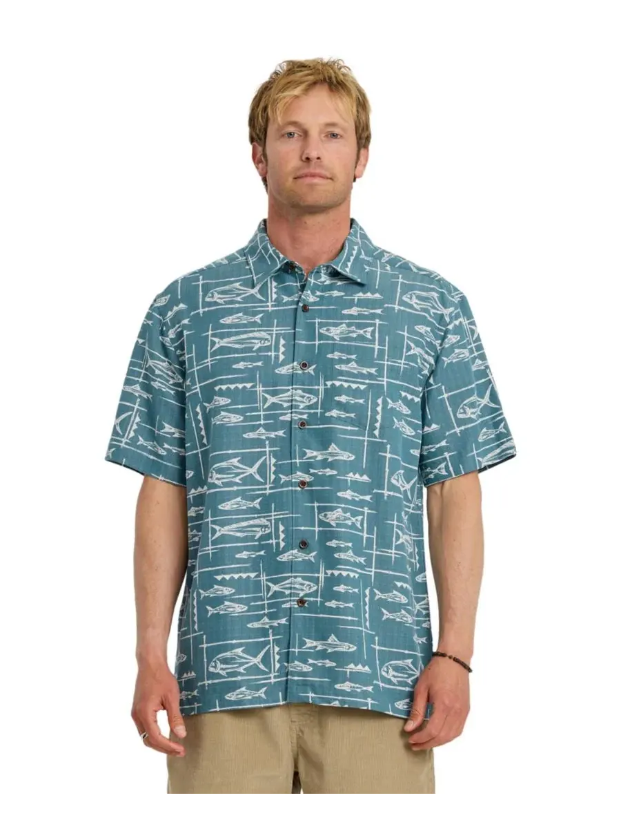 Quiksilver Waterman Мужская рубашка с коротким рукавом Quiksilver Topanga