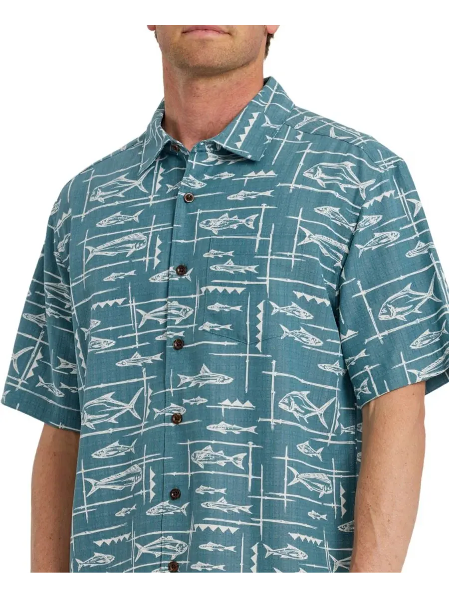 Quiksilver Waterman Мужская рубашка с коротким рукавом Quiksilver Topanga — изображение 2 из 3