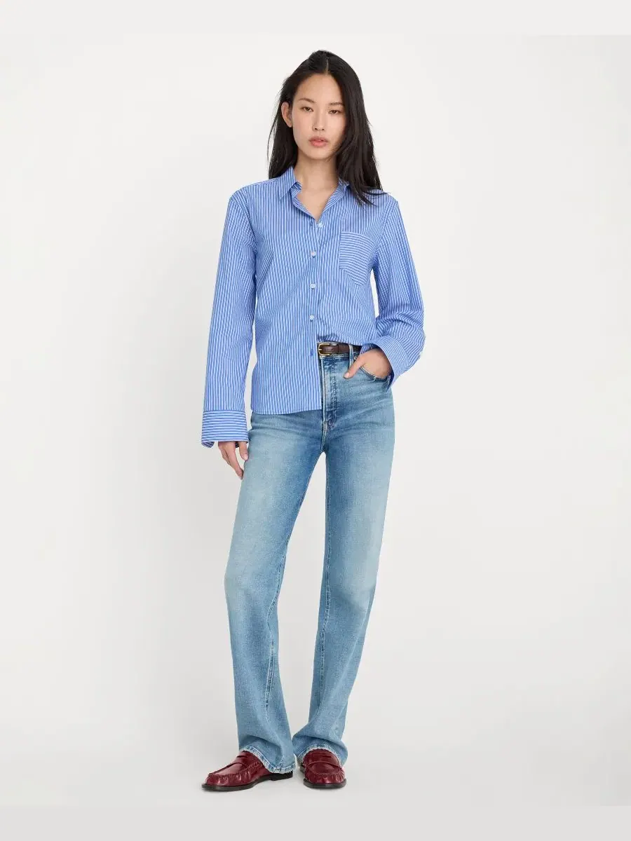 Женские прямые джинсы с высокой посадкой Good American