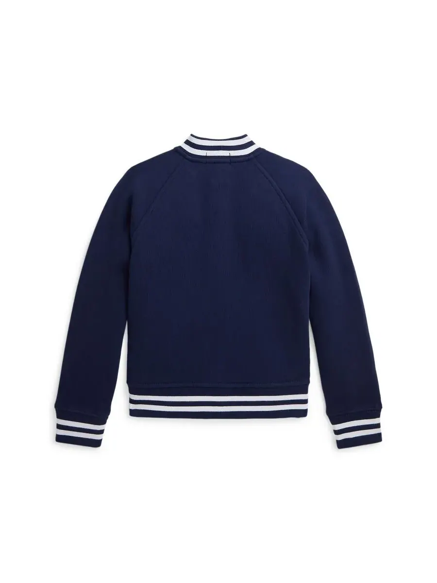 Бейсбольная куртка из флиса для мальчиков 2-7 лет Polo Ralph Lauren — изображение 2 из 2, темно-синий