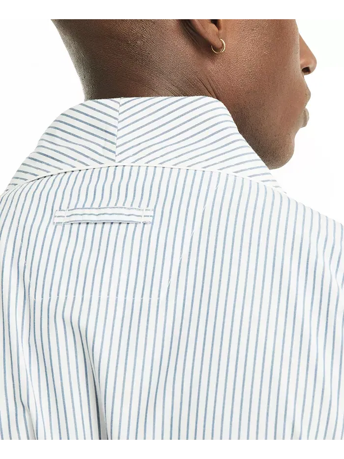 Мужской халат Crafted Striped в полоску Nautica — изображение 5 из 7, синий