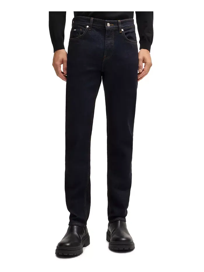 Мужские джинсы Slim-Fit из эластичного денима Hugo Boss