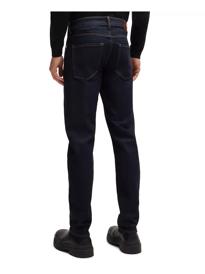 Мужские джинсы Slim-Fit из эластичного денима Hugo Boss — изображение 4 из 4, темно-синий