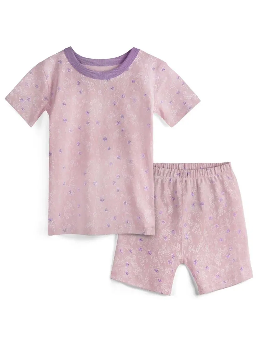 Комплект детской пижамы с коротким рукавом и шортами, модель Mightly Shorties PJ Set Mightly