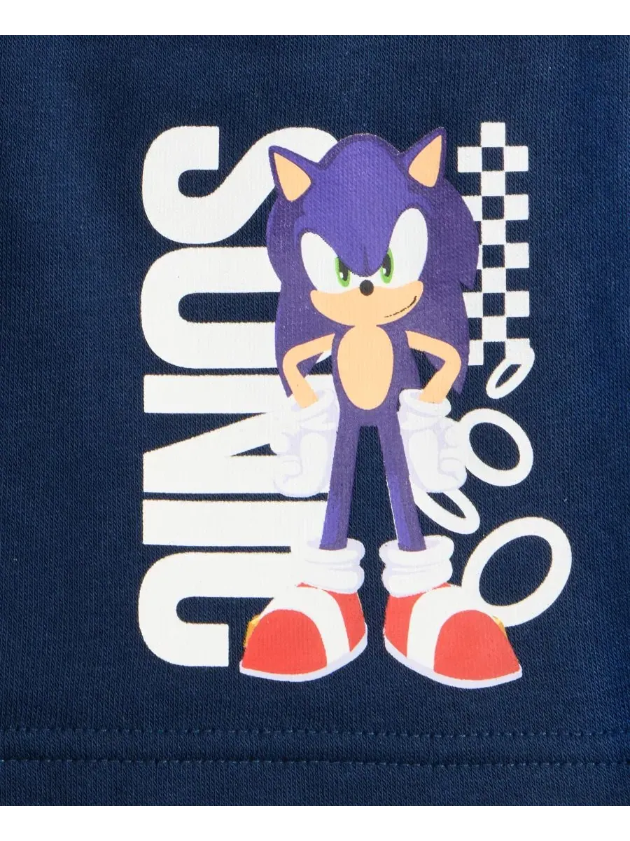 Детские шорты с золотыми кольцами (5-20 лет) Sonic — изображение 4 из 4, синий