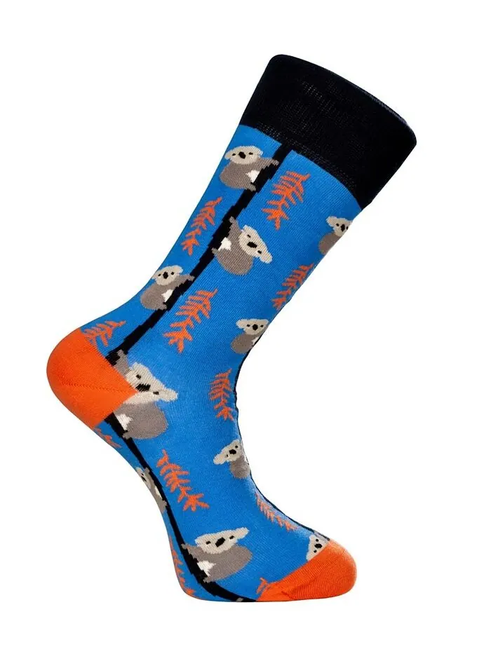 Мужские новинки цветных носков унисекс Koala с бесшовным мыском, 1 шт. Love Sock Company — изображение 3 из 3, синий