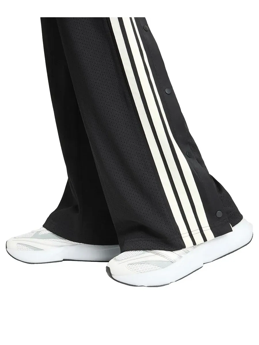 Женские спортивные брюки из сетчатой ткани для стадиона Adidas — изображение 4 из 5, черный/белый