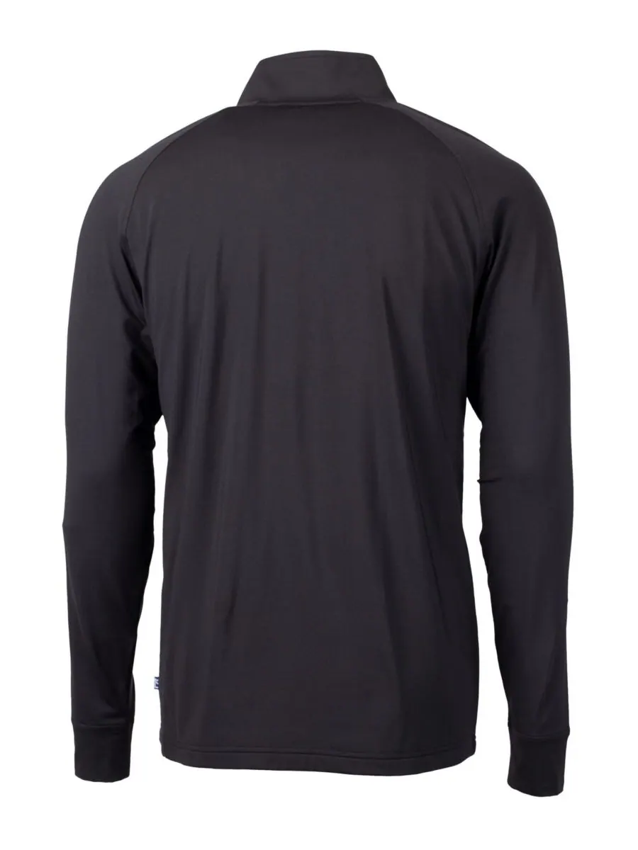 Мужской пуловер Adapt Eco Knit Stretch Recycled Quarter Zip Cutter & Buck — изображение 3 из 3, черный/красный