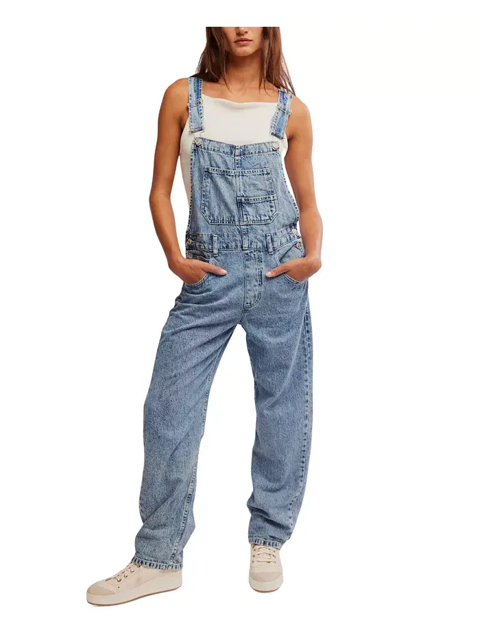 Джинсовый комбинезон Ziggy Cotton Free People — изображение 3 из 9, синий