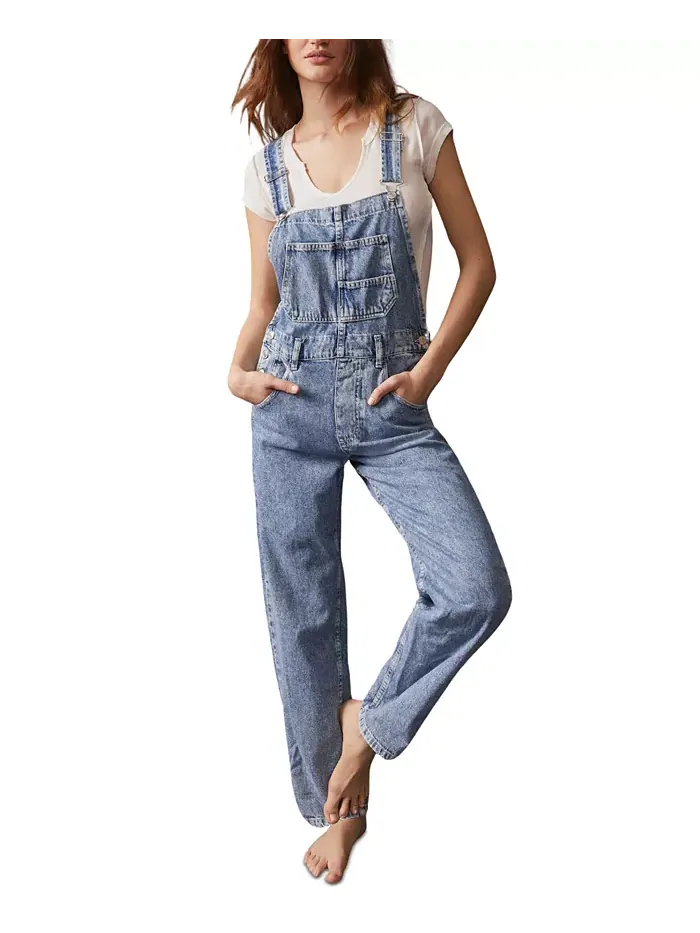 Джинсовый комбинезон Ziggy Cotton Free People — изображение 9 из 9, синий