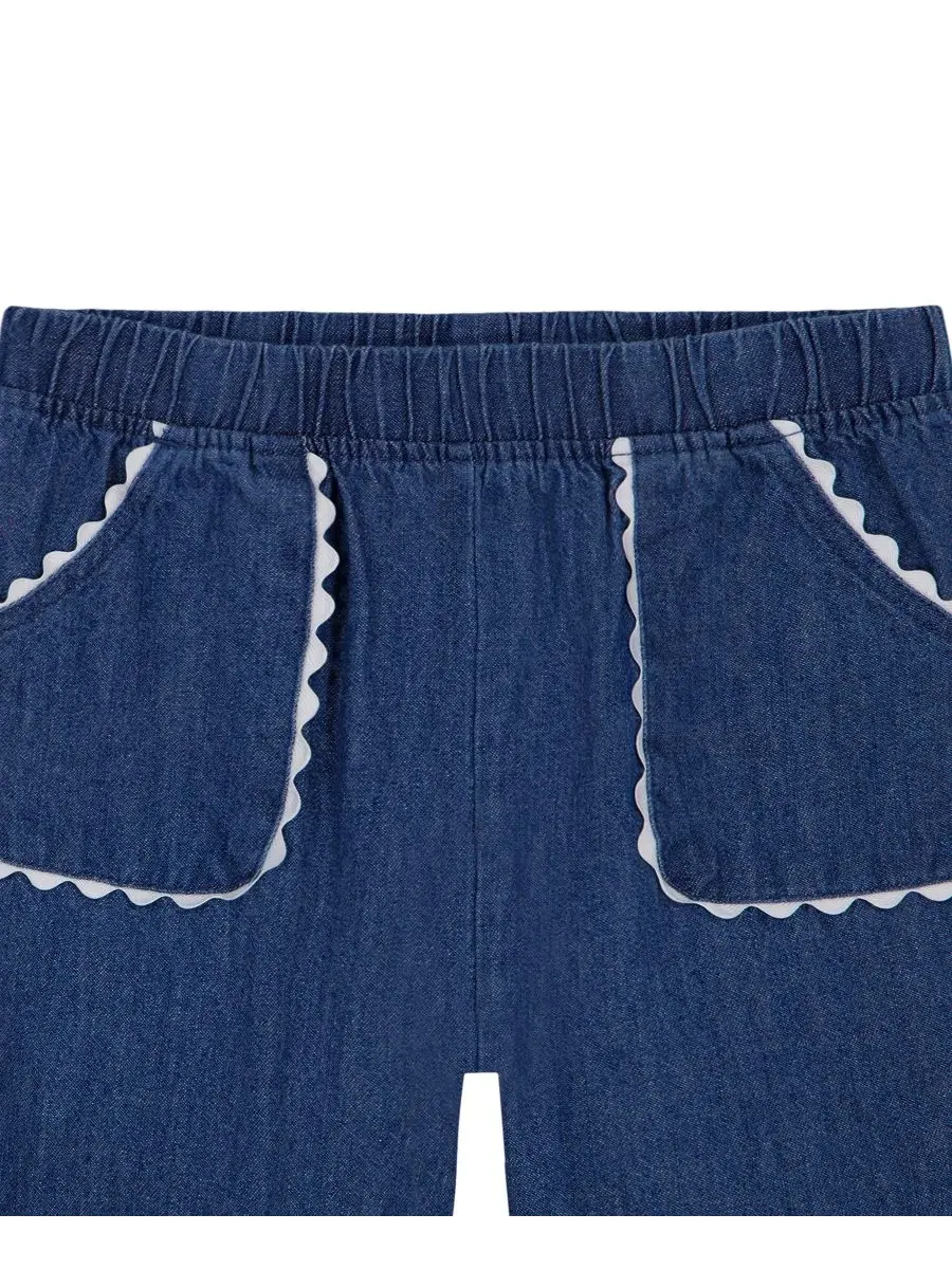 Комплект из футболки и брюк Tommy Hilfiger — изображение 5 из 6, джинсовый синий