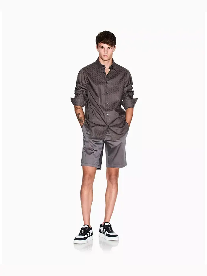 Мужские шорты чинос A|X Armani Exchange — изображение 2 из 5, серый