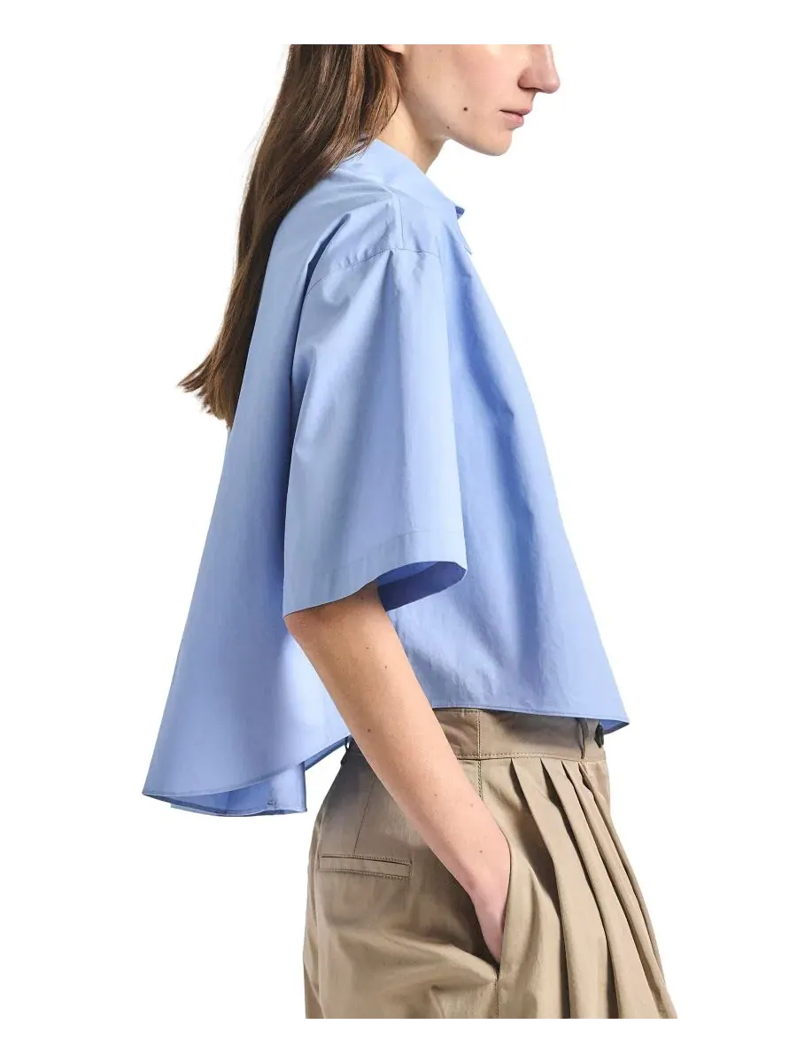 Рубашка Olivia с коротким рукавом Derek Lam 10 Crosby — изображение 2 из 4, светлый синий