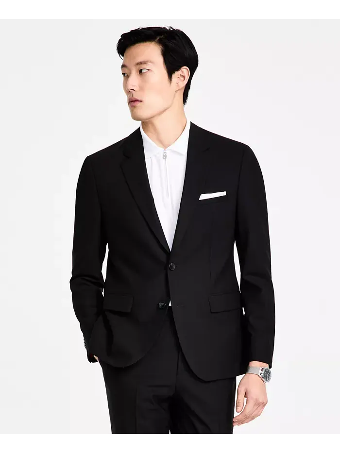 Мужской костюм Modern-Fit из смесовой шерсти Hugo Boss — изображение 3 из 9, черный