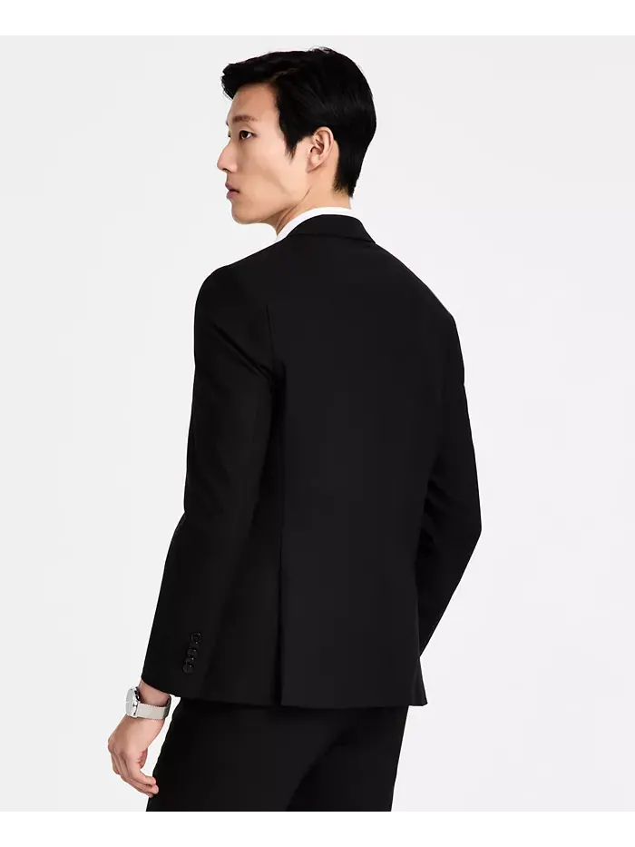 Мужской костюм Modern-Fit из смесовой шерсти Hugo Boss — изображение 4 из 9, черный