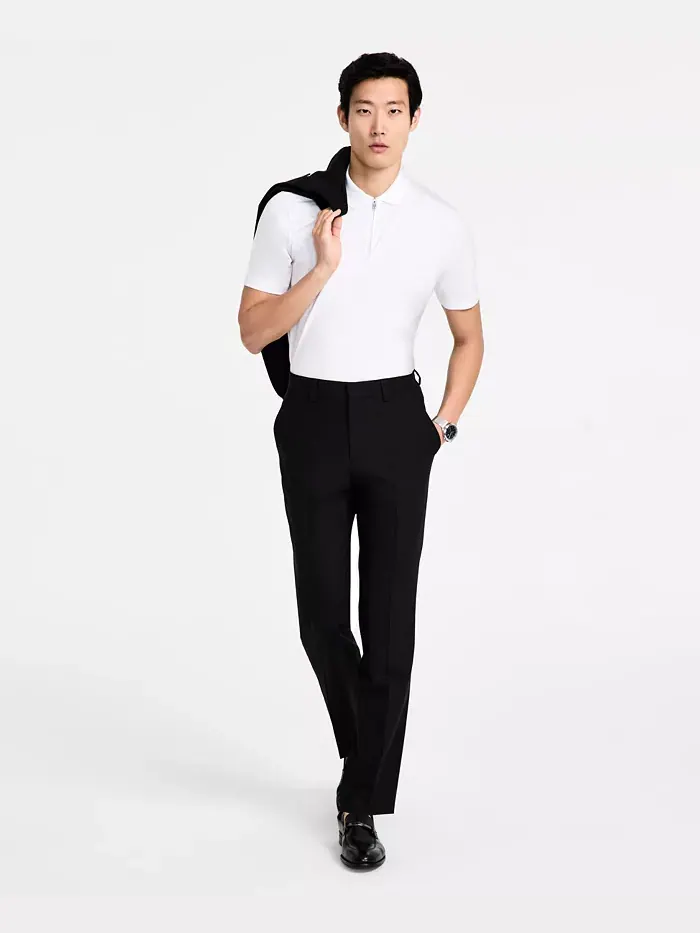 Мужской костюм Modern-Fit из смесовой шерсти Hugo Boss — изображение 5 из 9, черный