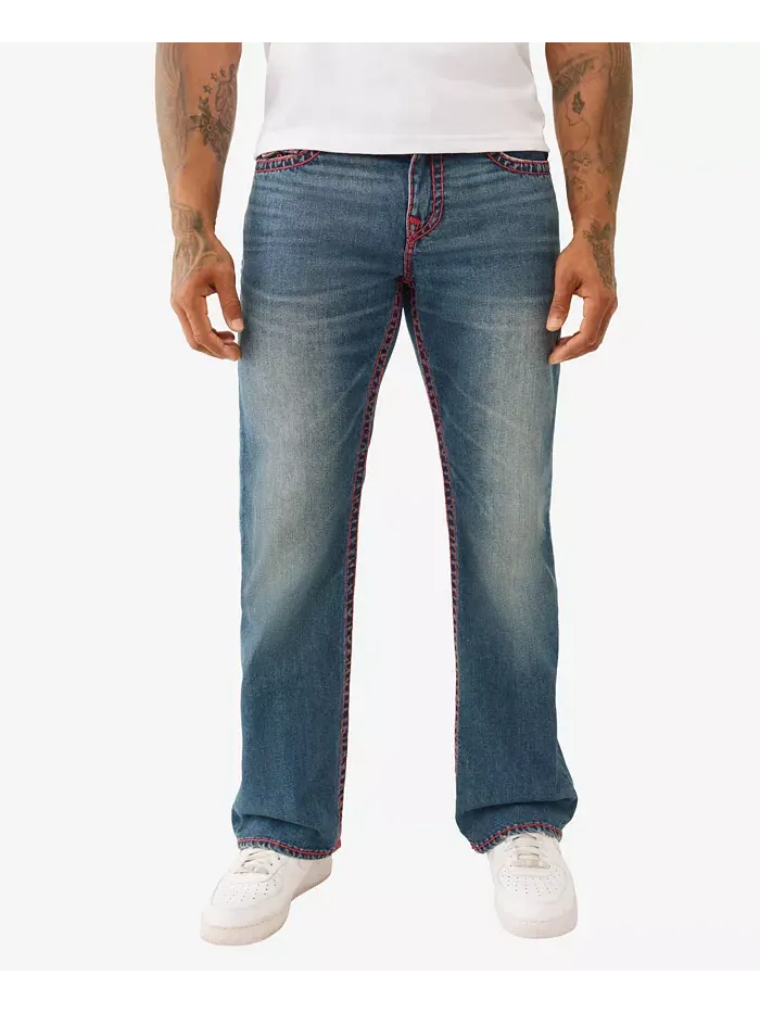 Мужские джинсы Billy Super T расклешенные с накладными карманами True Religion — изображение 2 из 3, синий