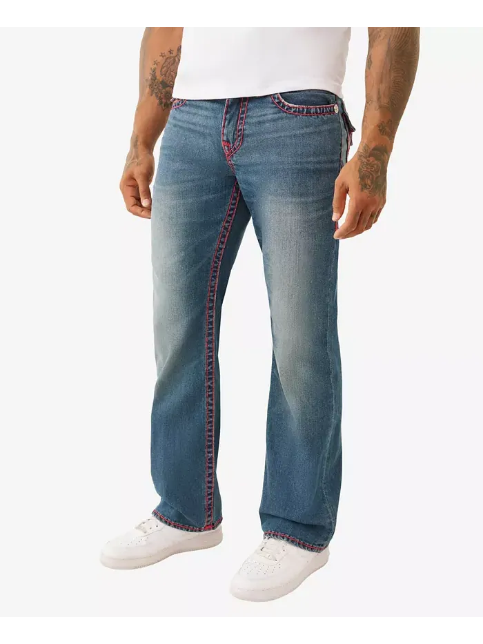 Мужские джинсы Billy Super T расклешенные с накладными карманами True Religion — изображение 3 из 3, синий