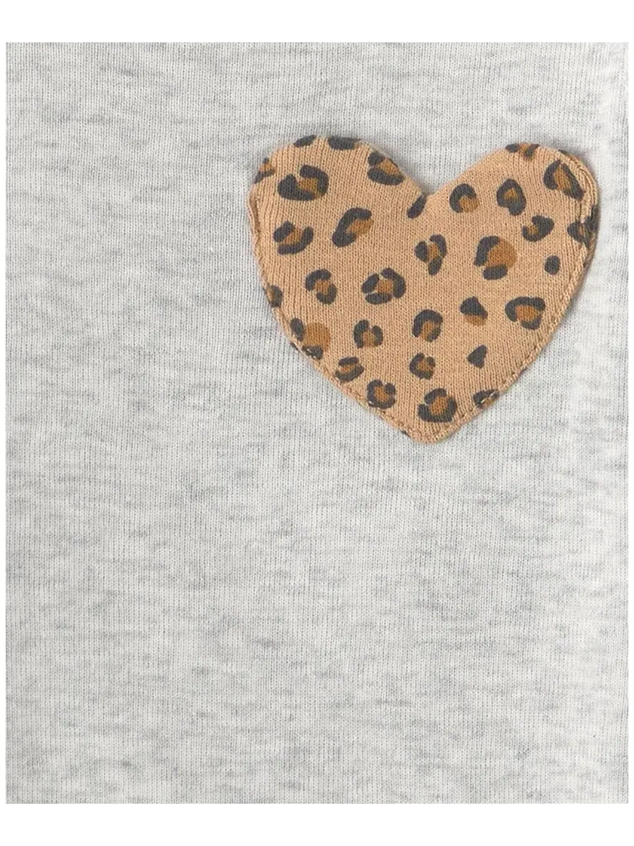 Комплект боди с длинным рукавом с принтом, модель Leopard Printed Carter's — изображение 2 из 6, мульти