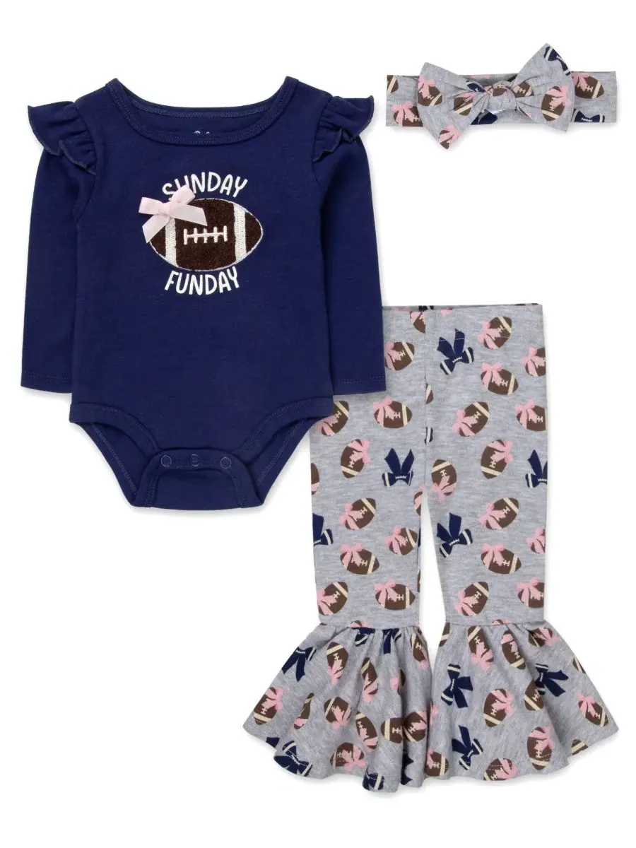 Комплект из боди, брюк и повязки на голову Sunday Funday Baby Essentials