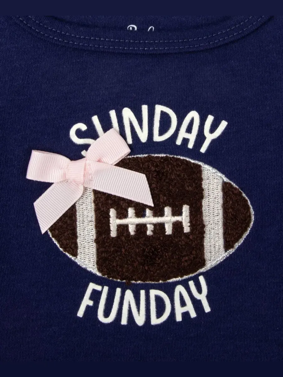 Комплект из боди, брюк и повязки на голову Sunday Funday Baby Essentials — изображение 3 из 4, темно-синий