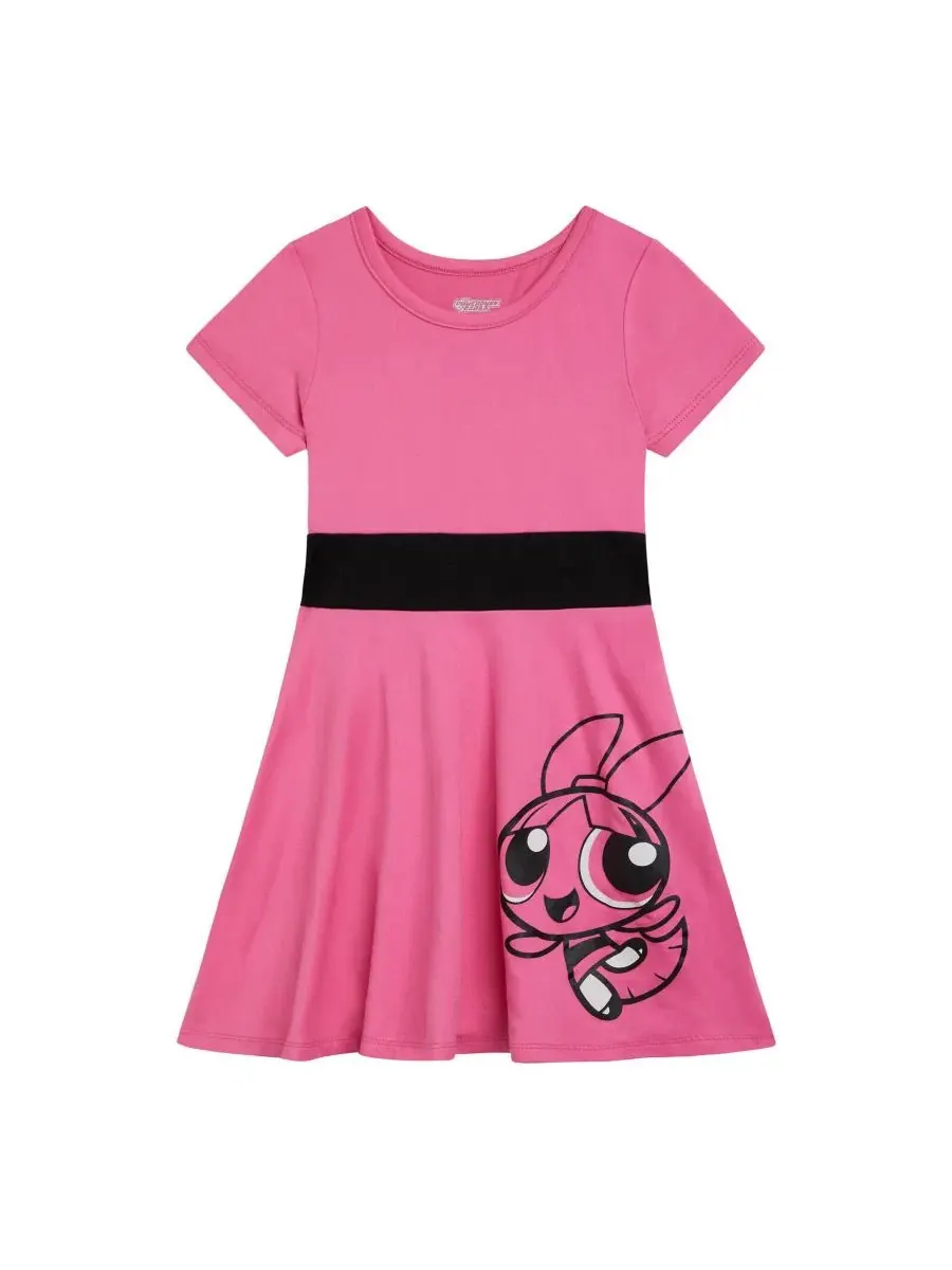 Платье-косплей с коротким рукавом Blossom Powerpuff Girls