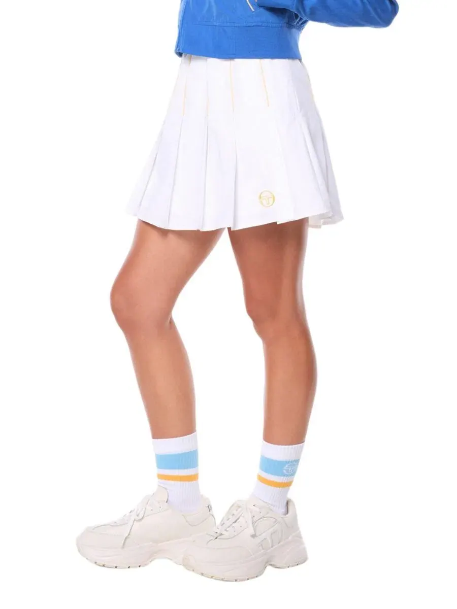 Юбка-плиссе из полиэстера с эластичным поясом Via Sergio Tacchini — изображение 2 из 5, белый