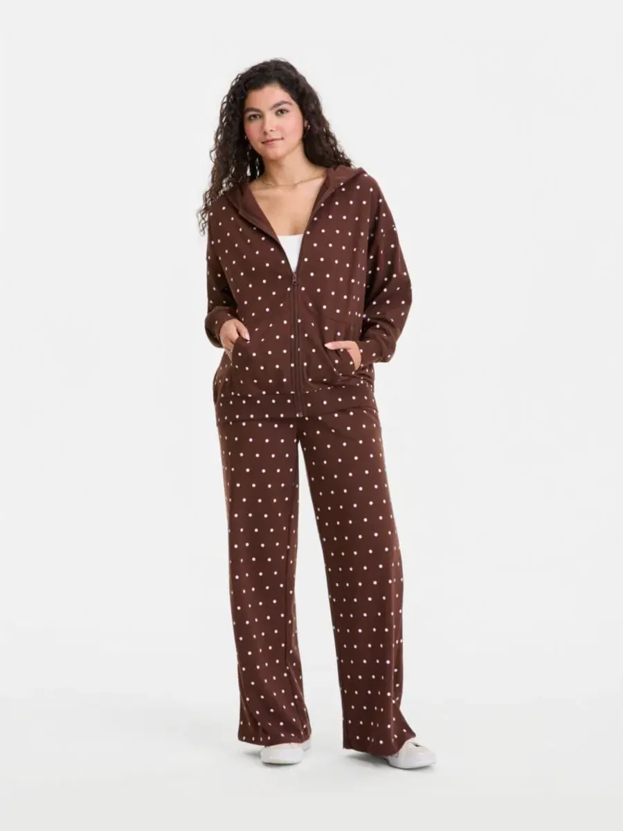 Худи-оверсайз с принтом Full-Zip Printed Hoodie Rebel Veil — изображение 2 из 4, коричневый мульти