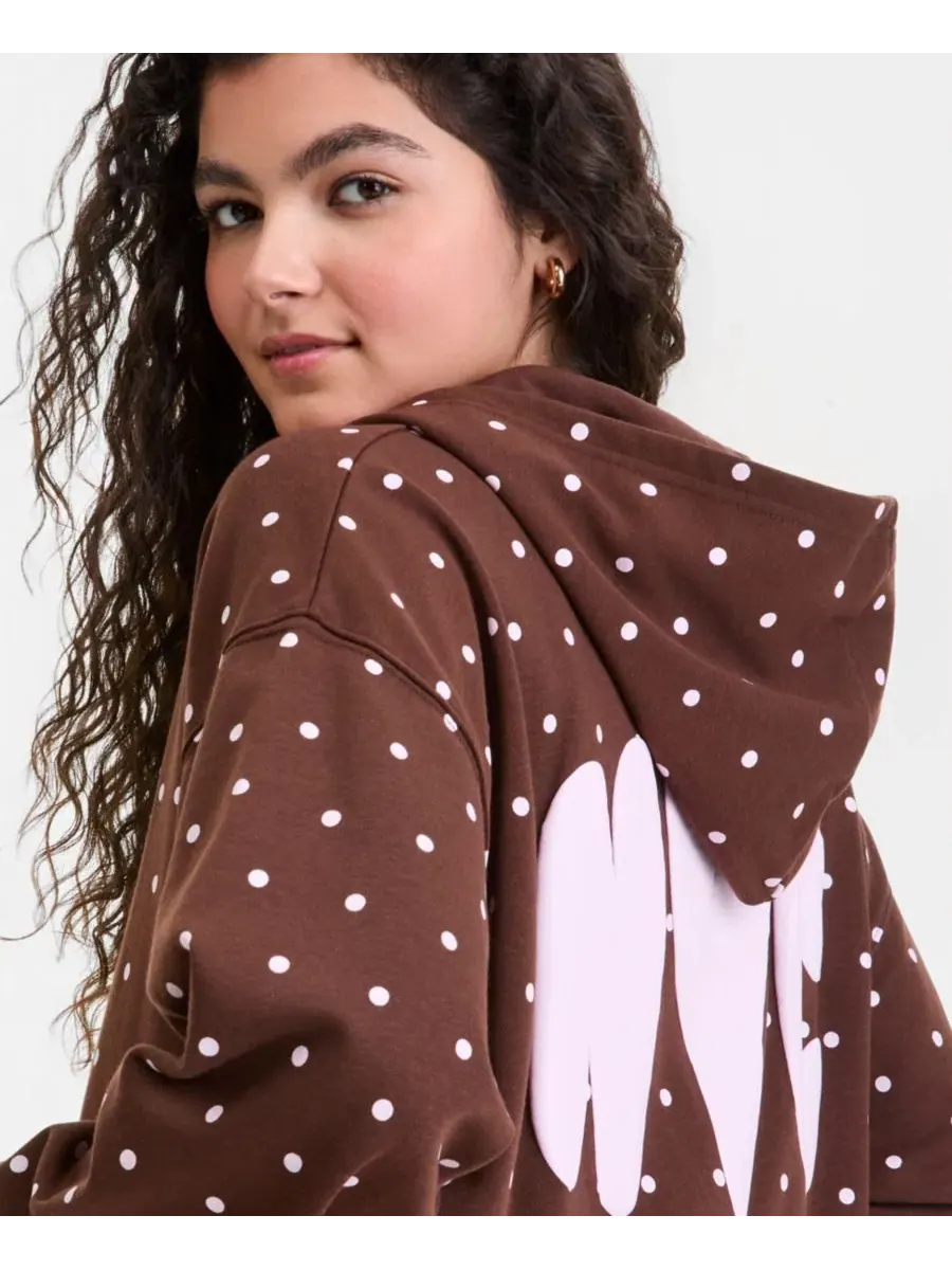Худи-оверсайз с принтом Full-Zip Printed Hoodie Rebel Veil — изображение 4 из 4, коричневый мульти