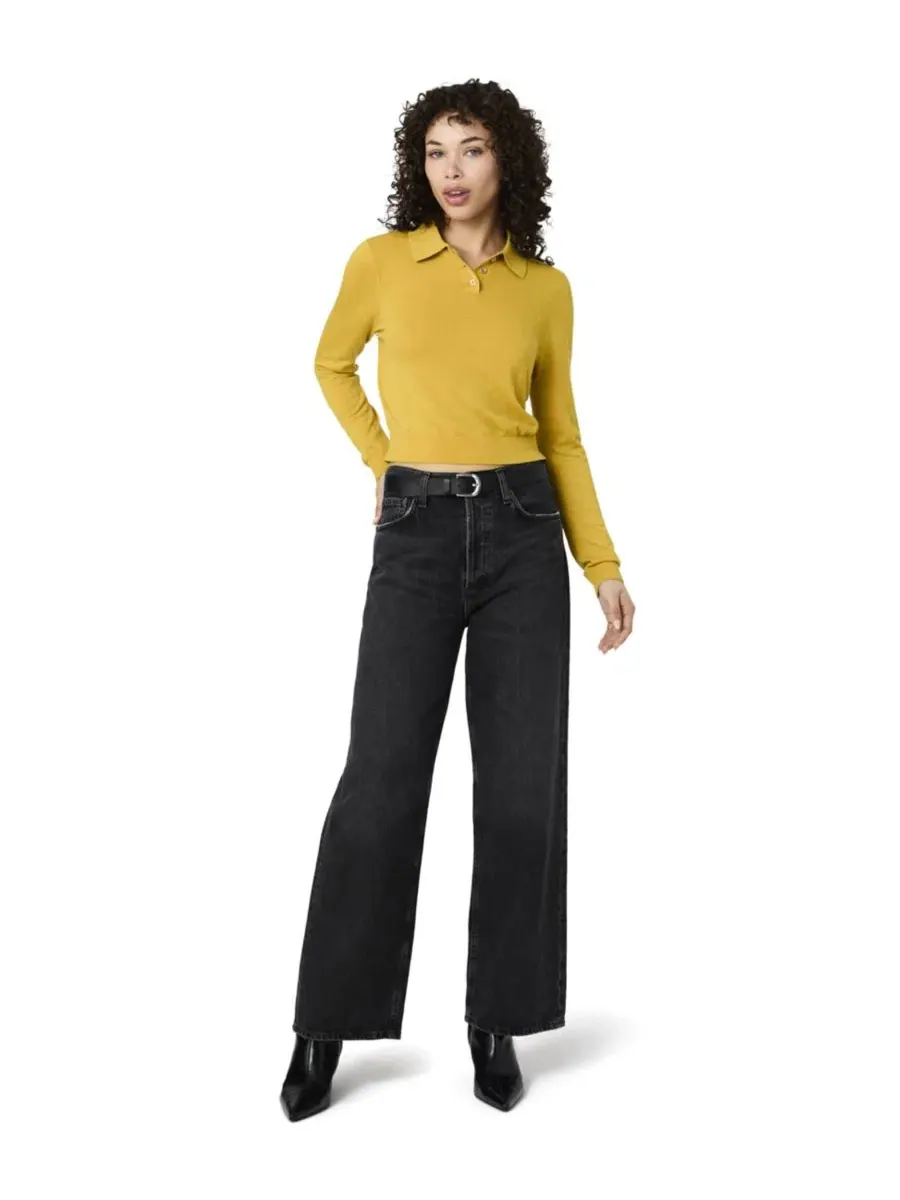 Лонгслив женский с воротником и планкой Nola French Connection, Deep Marigold — изображение 2 из 6