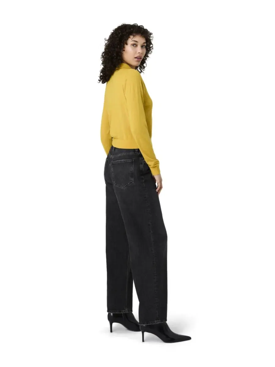 Лонгслив женский с воротником и планкой Nola French Connection, Deep Marigold — изображение 3 из 6