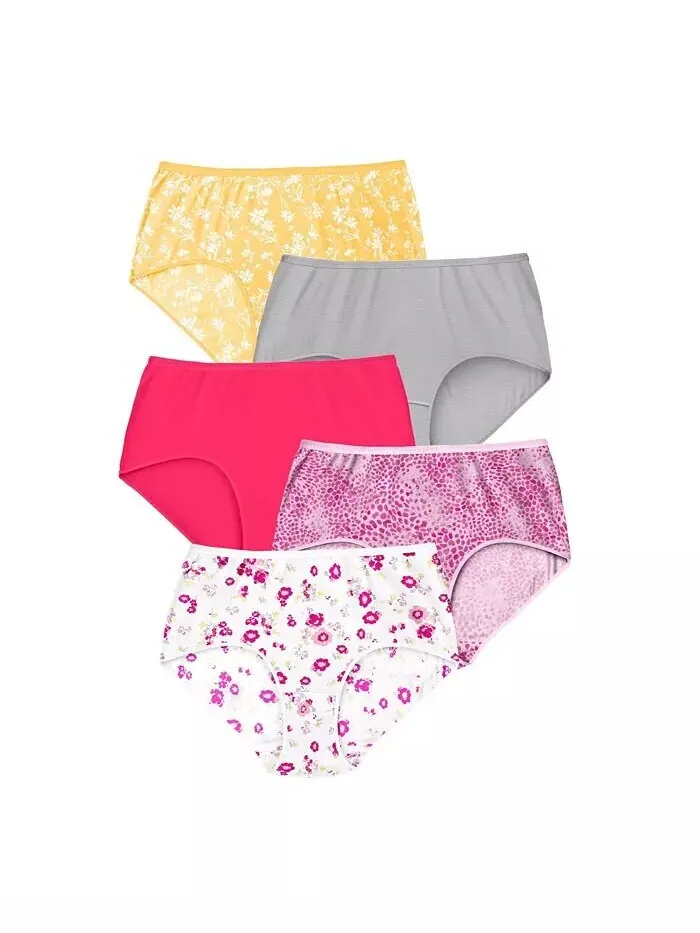 Хлопковые трусы больших размеров (5 шт.) Comfort Choice