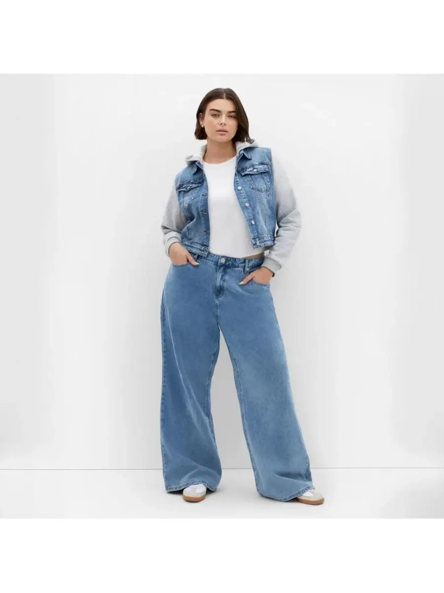 Женская джинсовая уличная куртка CITY CHIC, светлый-wash — изображение 3 из 4, светлая стирка