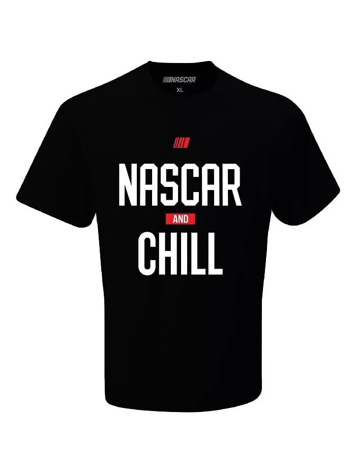 Мужская черная футболка NASCAR and Chill Checkered Flag Sports — изображение 2 из 3, черный