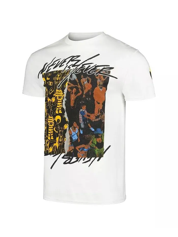 Мужская и женская белая футболка Manhead Merch JID Never Iz 4 Ever — изображение 3 из 3, белый